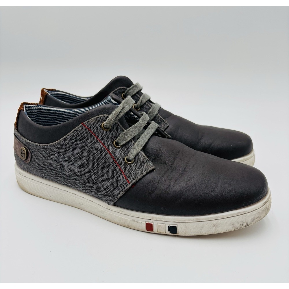 Bruno Marc Gray Casual Oxford Sneakers Men's‎ Size 8 Lace Up Comfort Shoes
